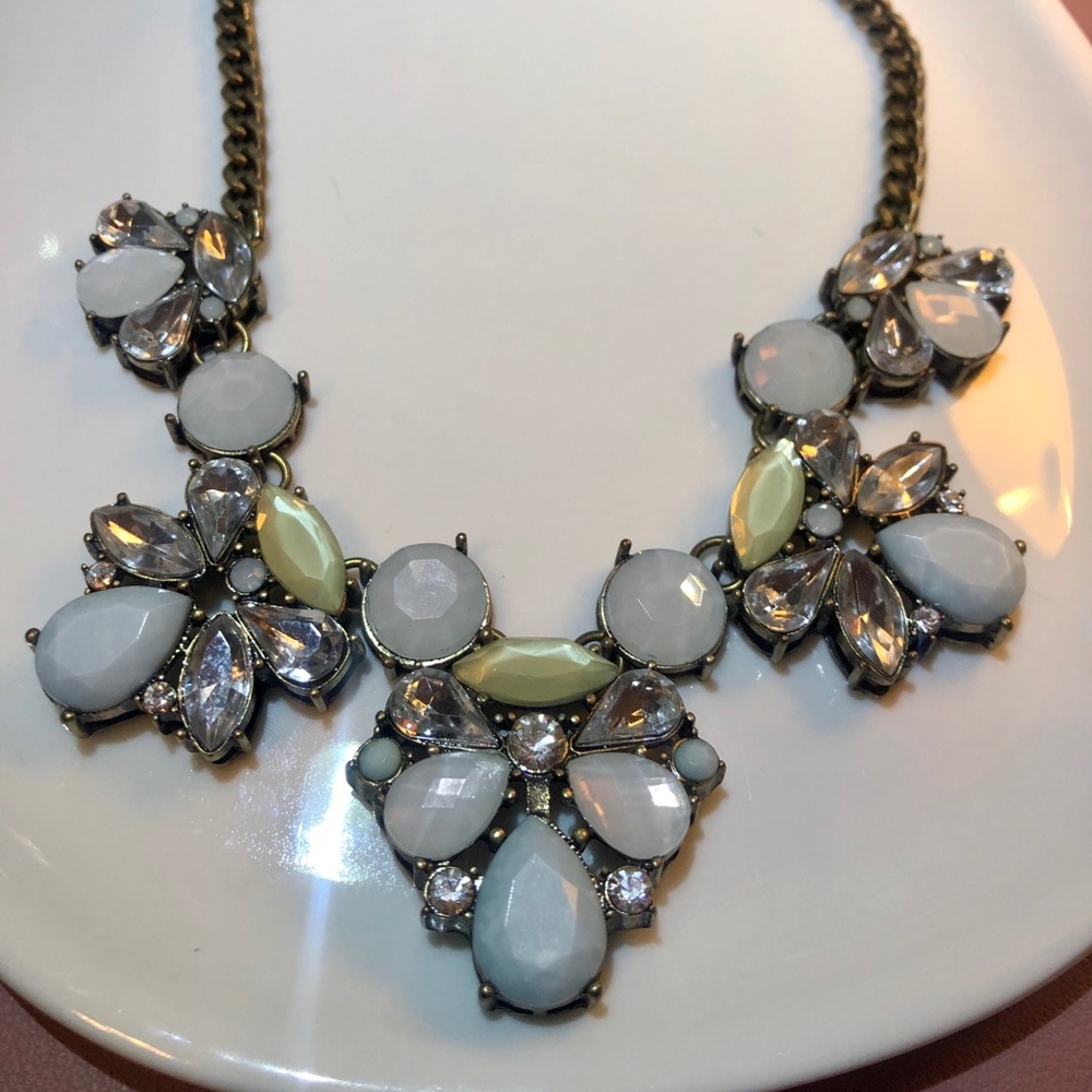 Blue Stone Statement Necklace - image 1